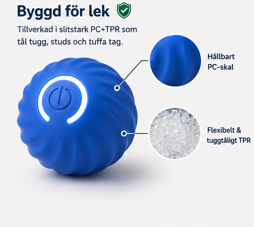Självrullande hundboll – Interaktiv Aktiveringsboll med Automatisk Rörelse