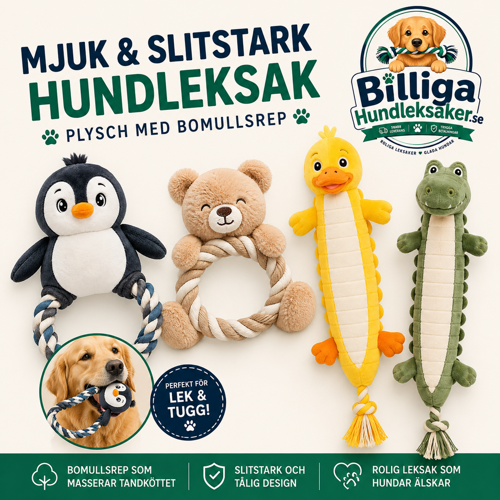 Bild på 4 plysch och bommulsrep
