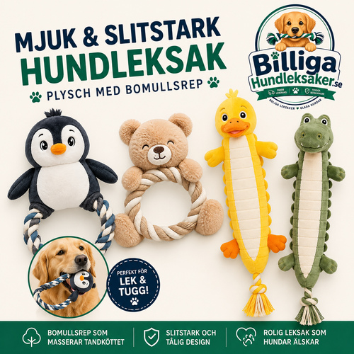 Bild på 4 plysch och bommulsrep